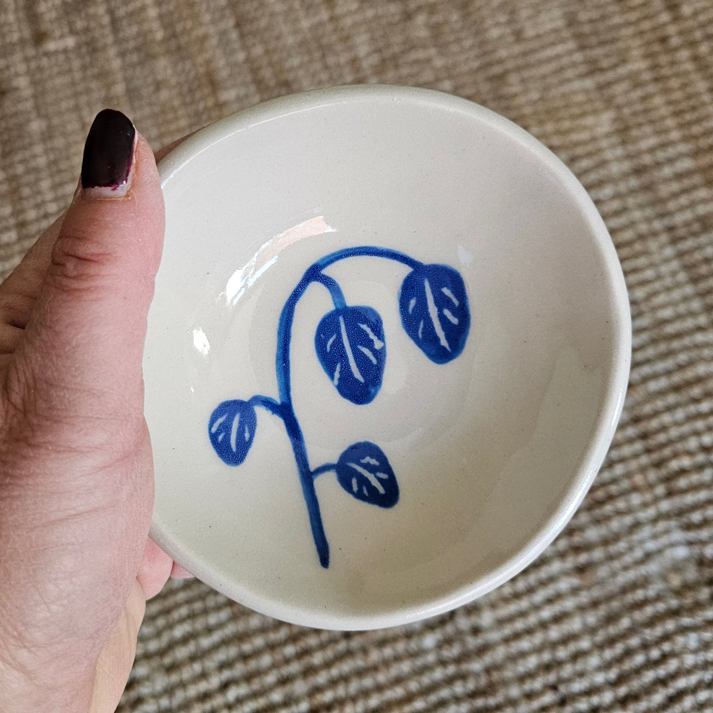 Vines in Cornflower Blue Plate and Bowl Set