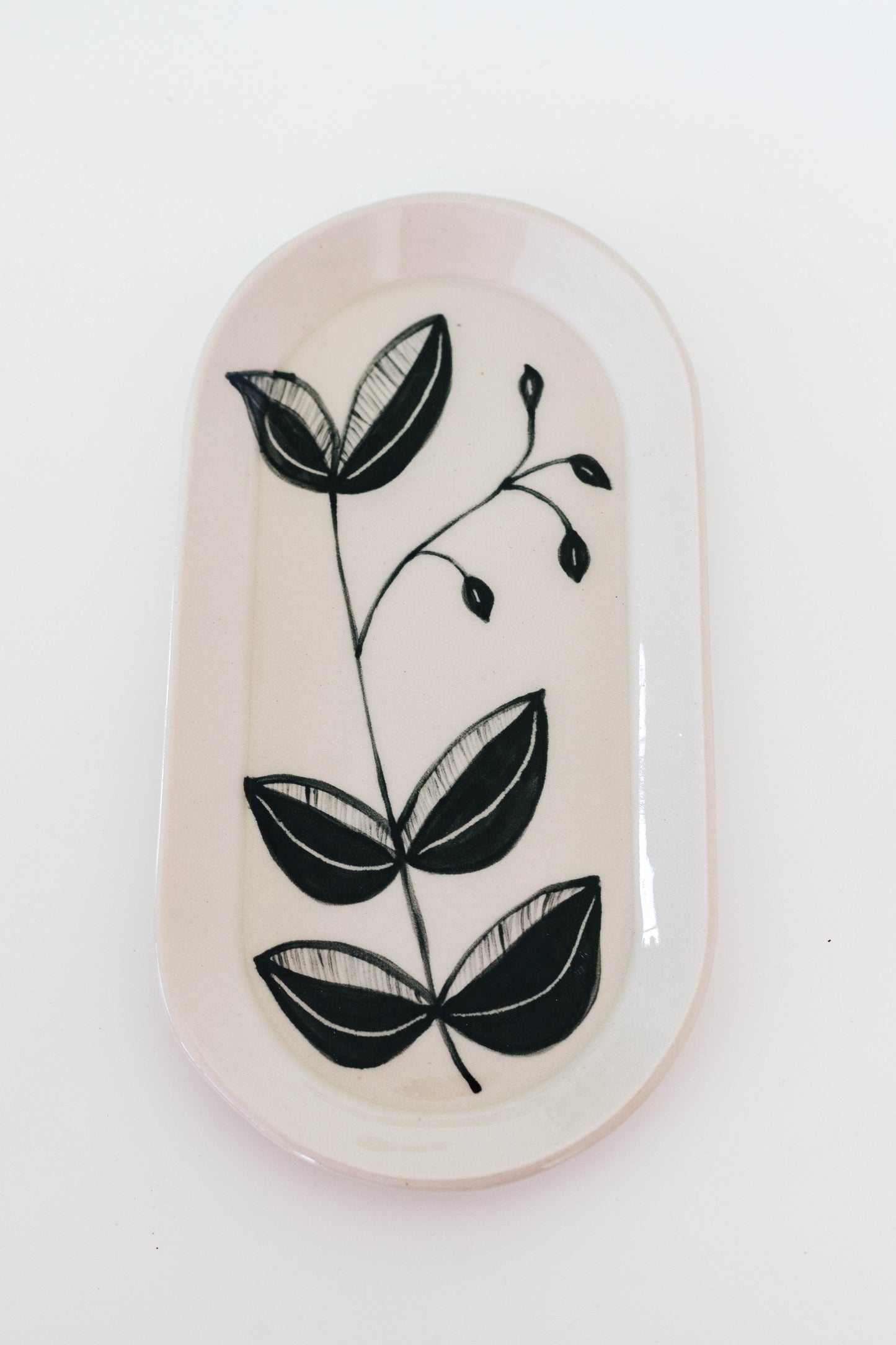 Flowers in Dark Green Plate and Bowl Set