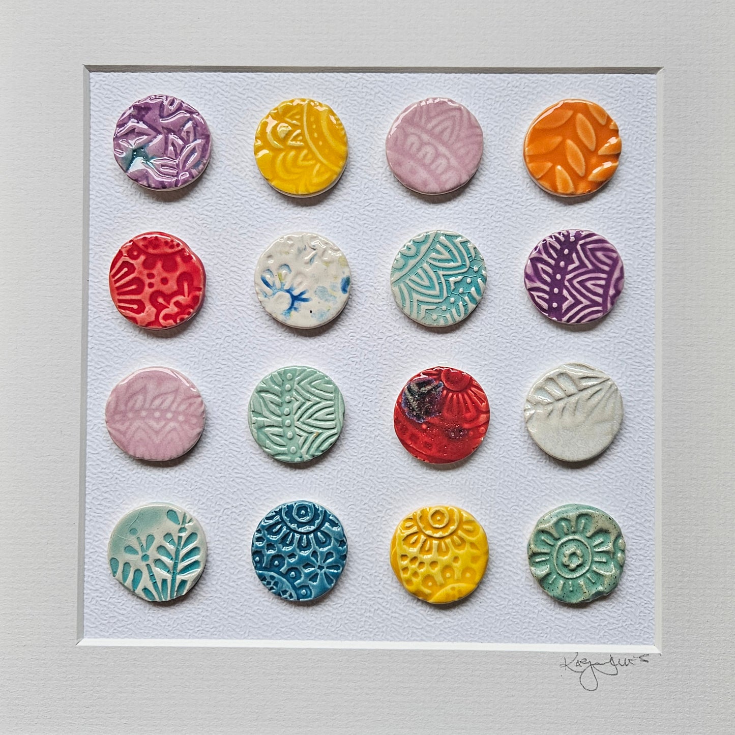Framed Circles in Bright Colours