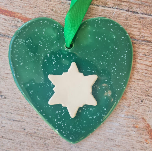 Speckled Heart with Snowflake