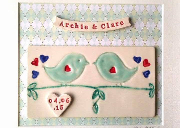 Framed Personalised Lovebirds