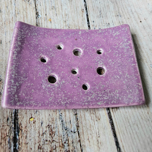 Speckled Lilac Soap Dish