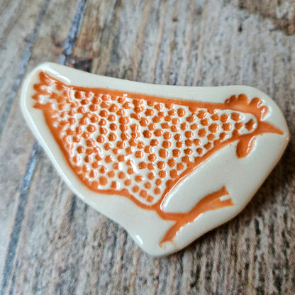 Chicken brooch