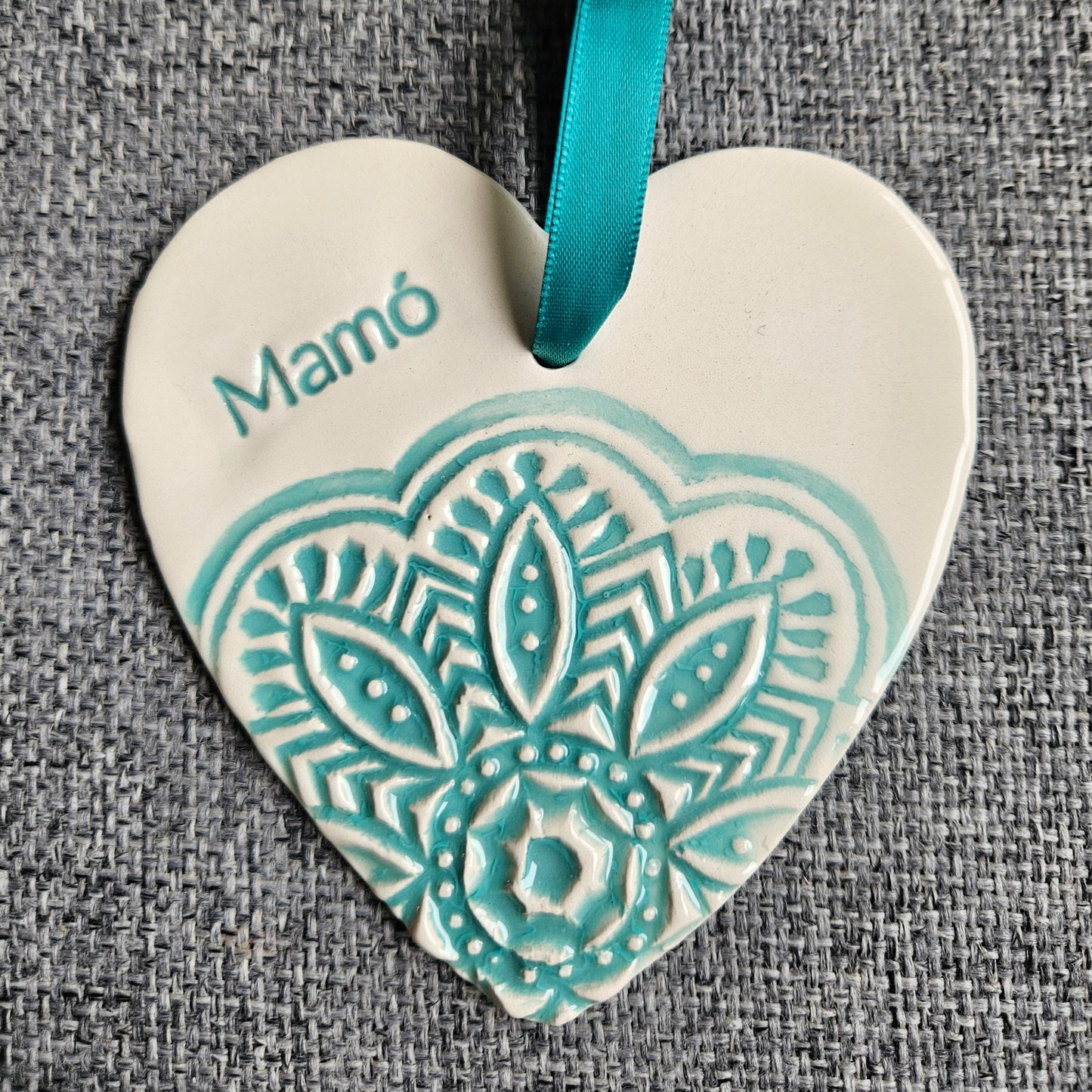 Mum, Nana, Granny Hearts Aqua