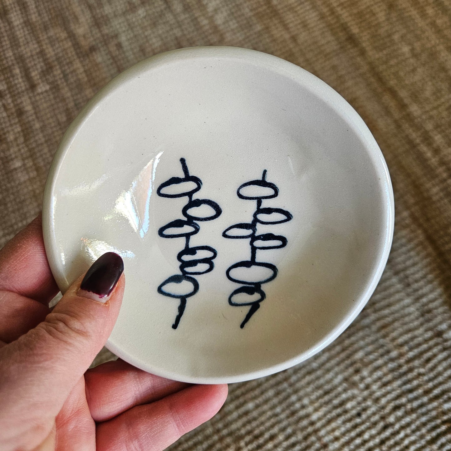 Circles in Midnight Blue Plate and Bowl Set