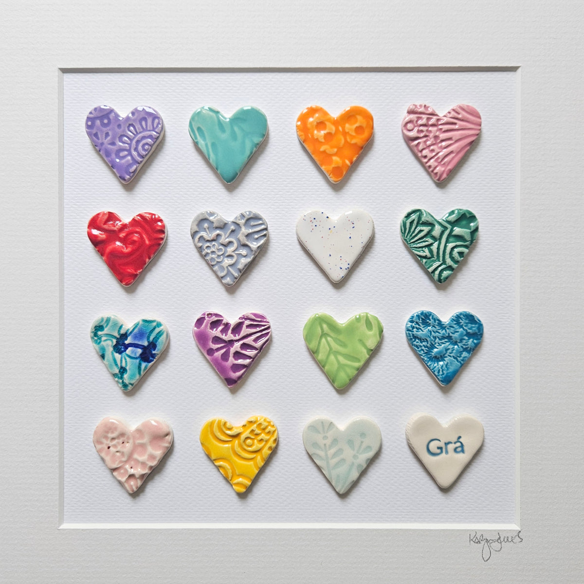 Framed Hearts with Grá