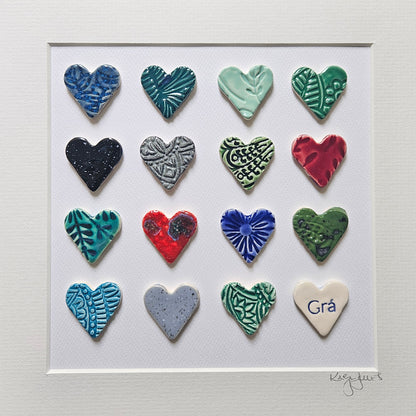 Framed Hearts with Grá