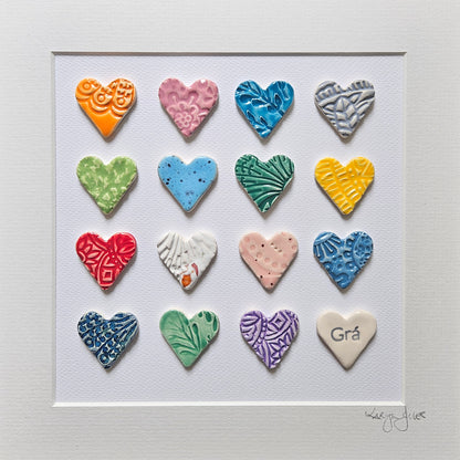 Framed Hearts with Grá