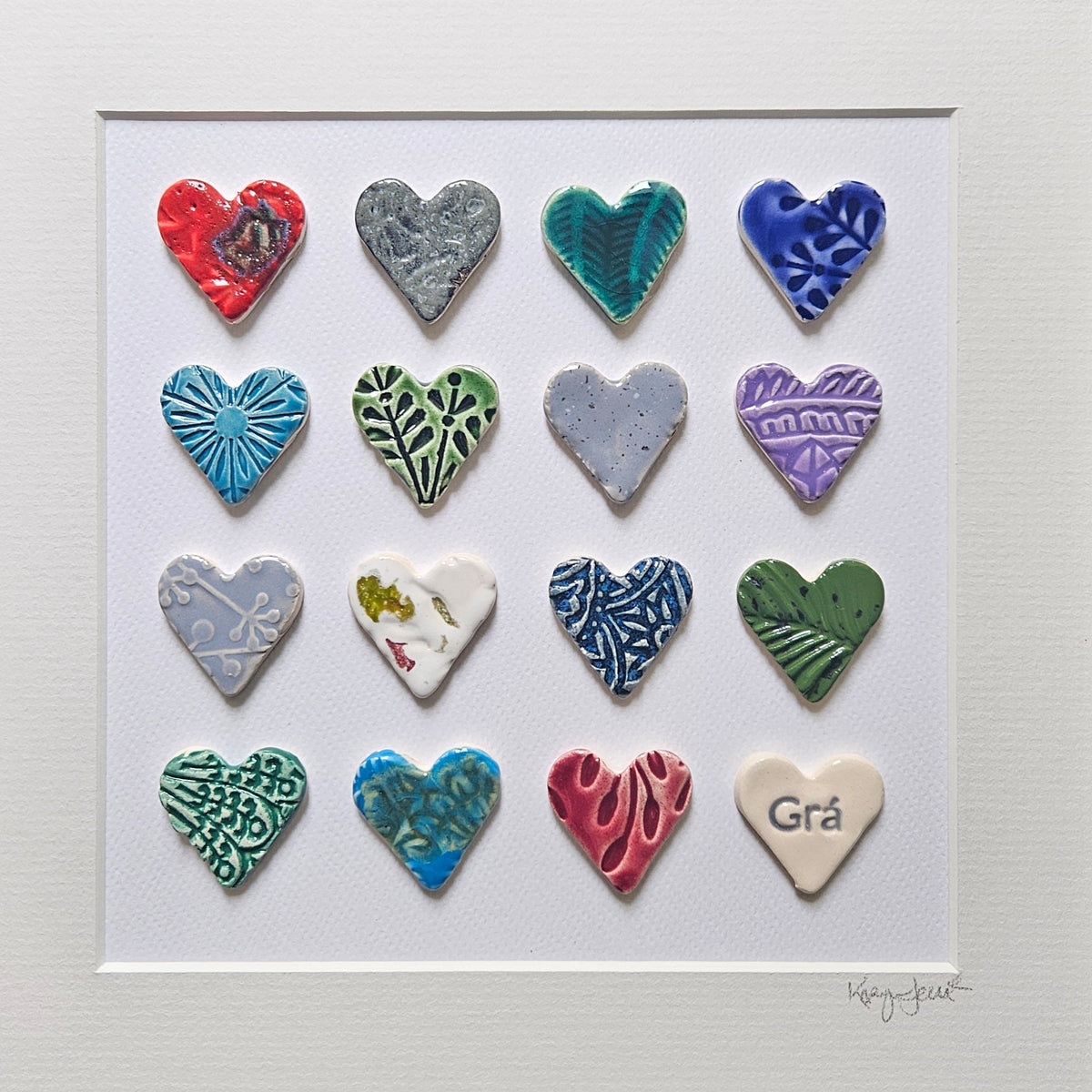 Framed Hearts with Grá