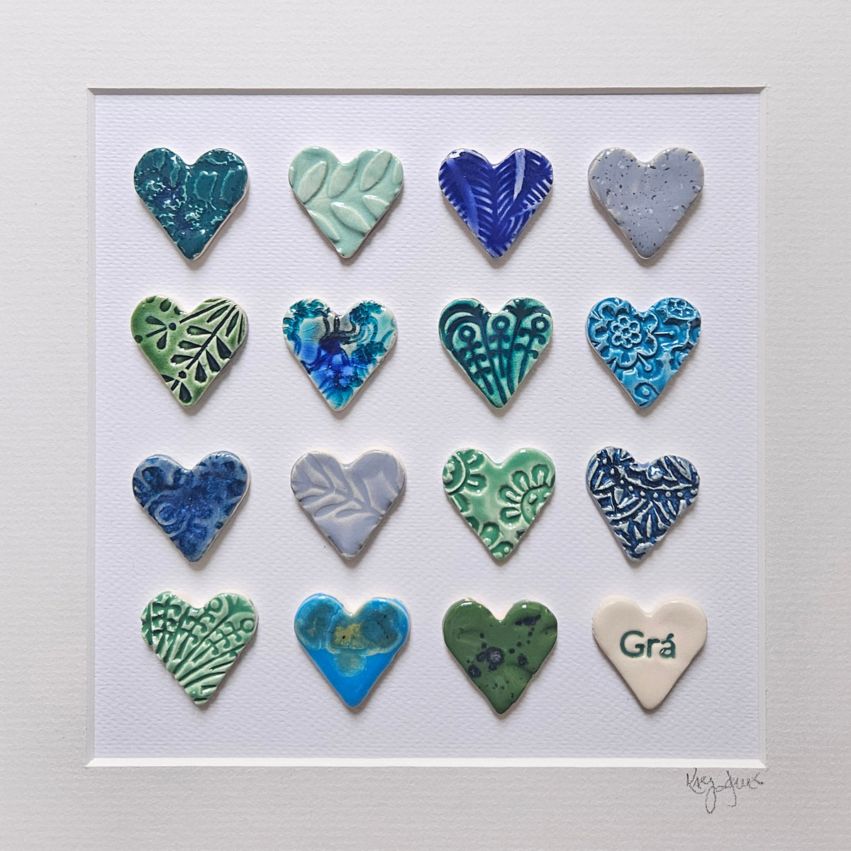 Framed Hearts with Grá