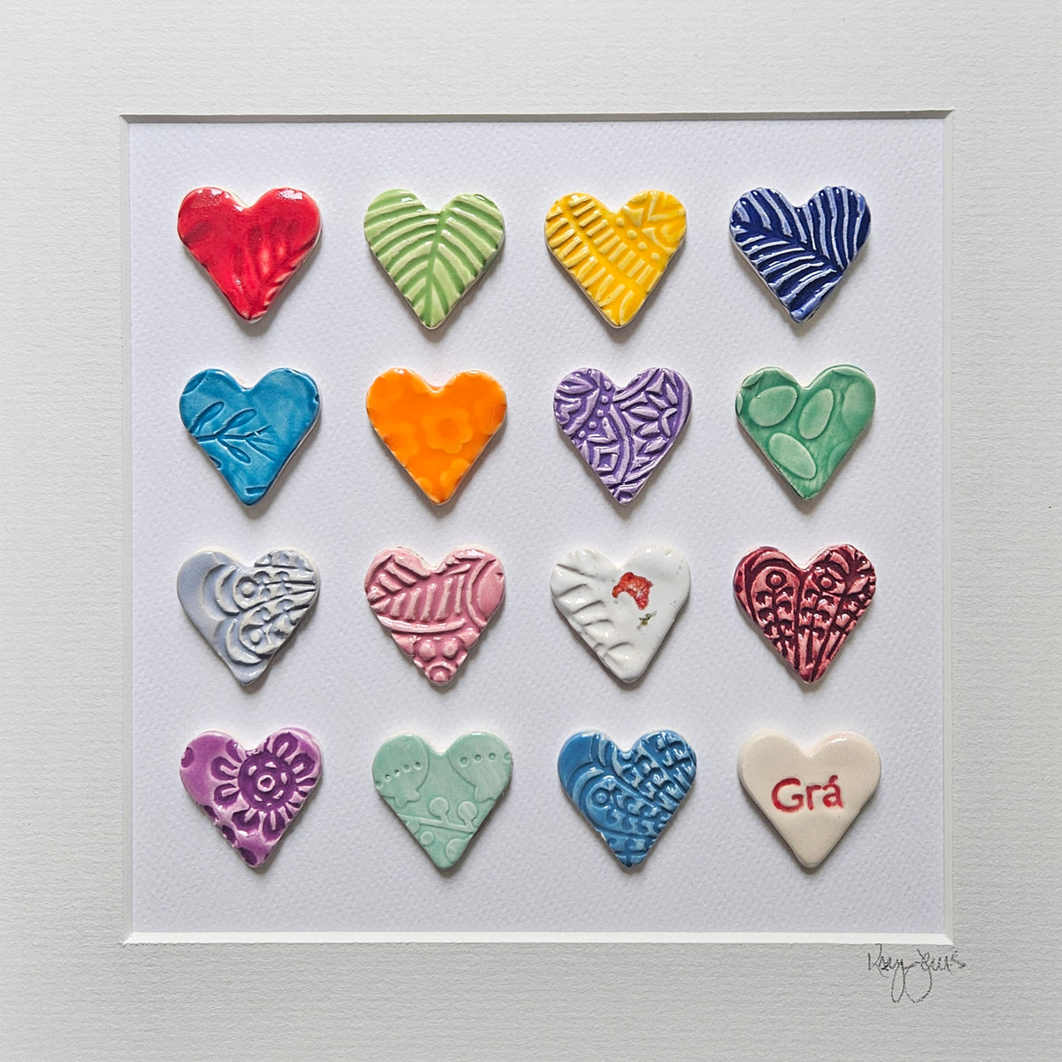 Framed Hearts with Grá