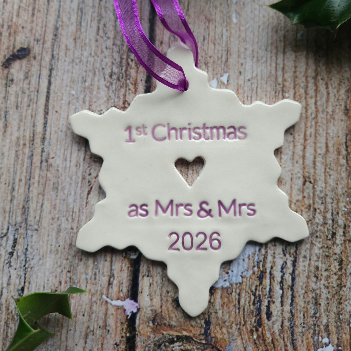 1st Married Christmas 2026 snowflake