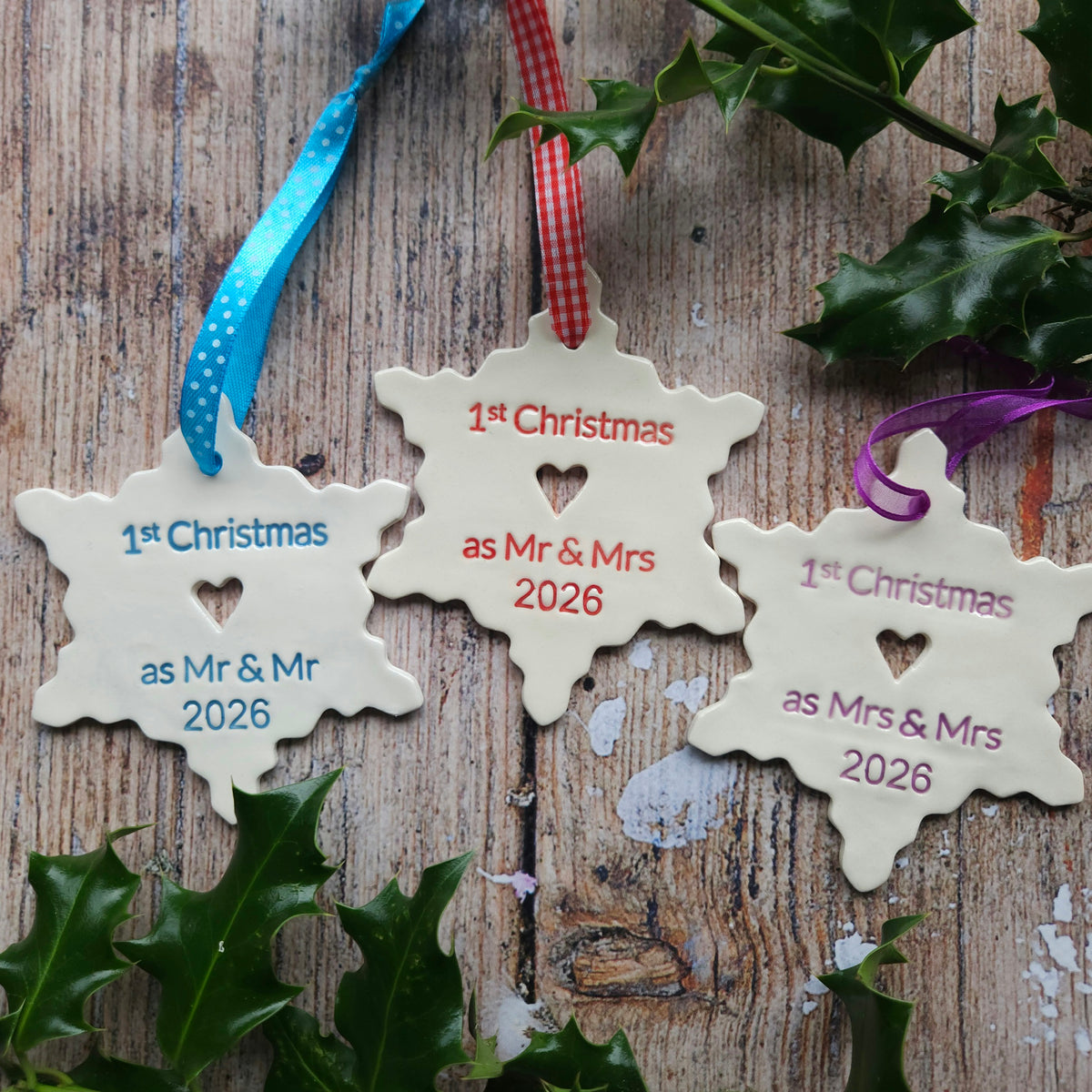 1st Married Christmas 2026 snowflake