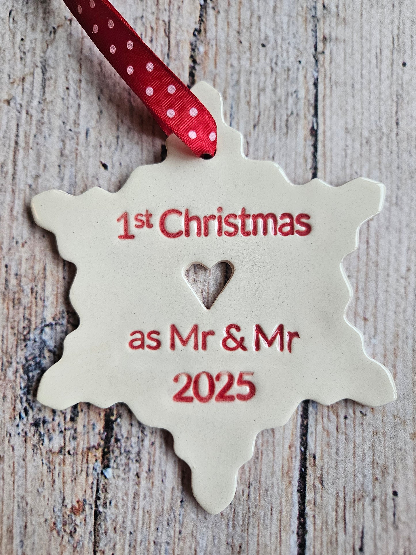 1st Married Christmas 2025 snowflake