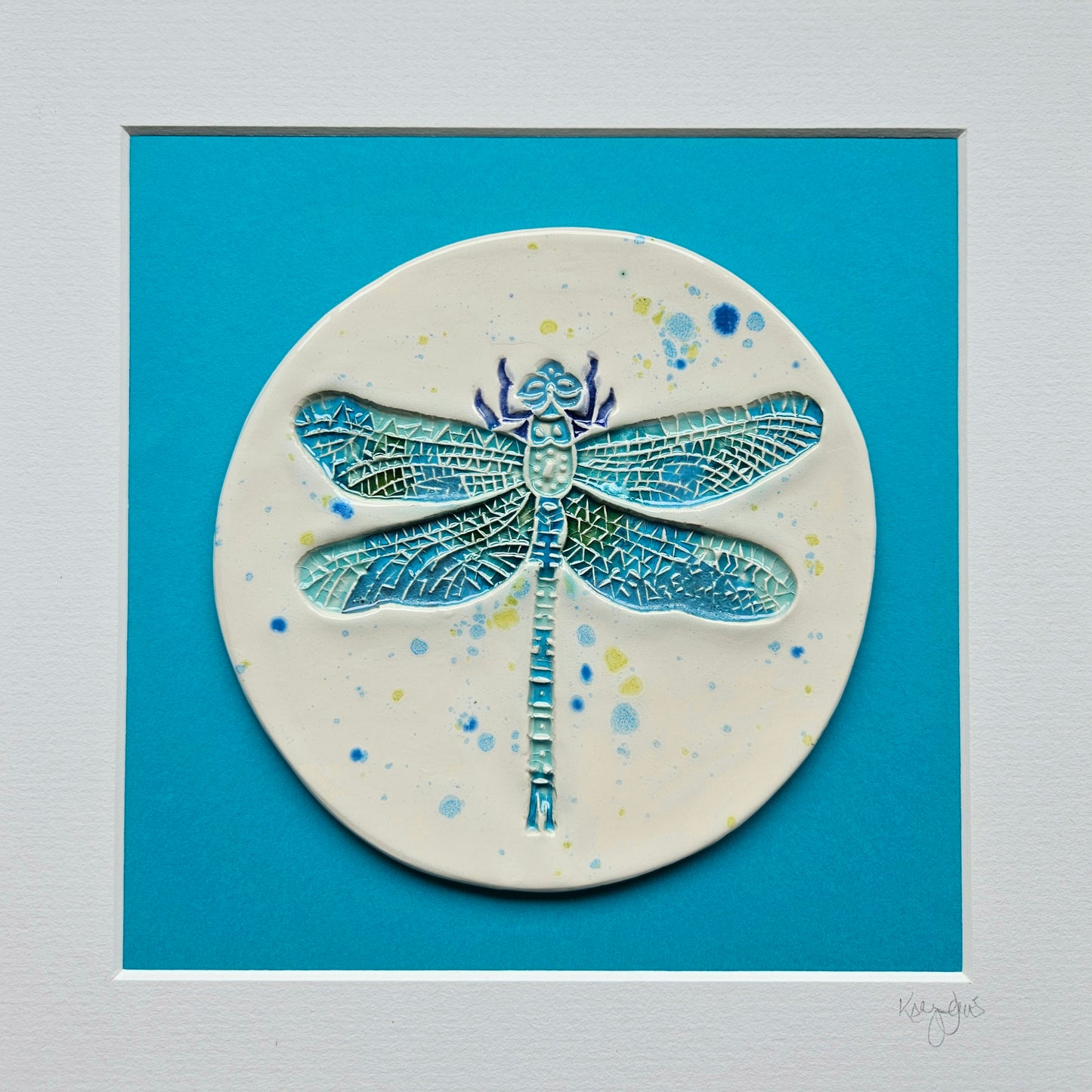 Framed Dragonfly Turquoise