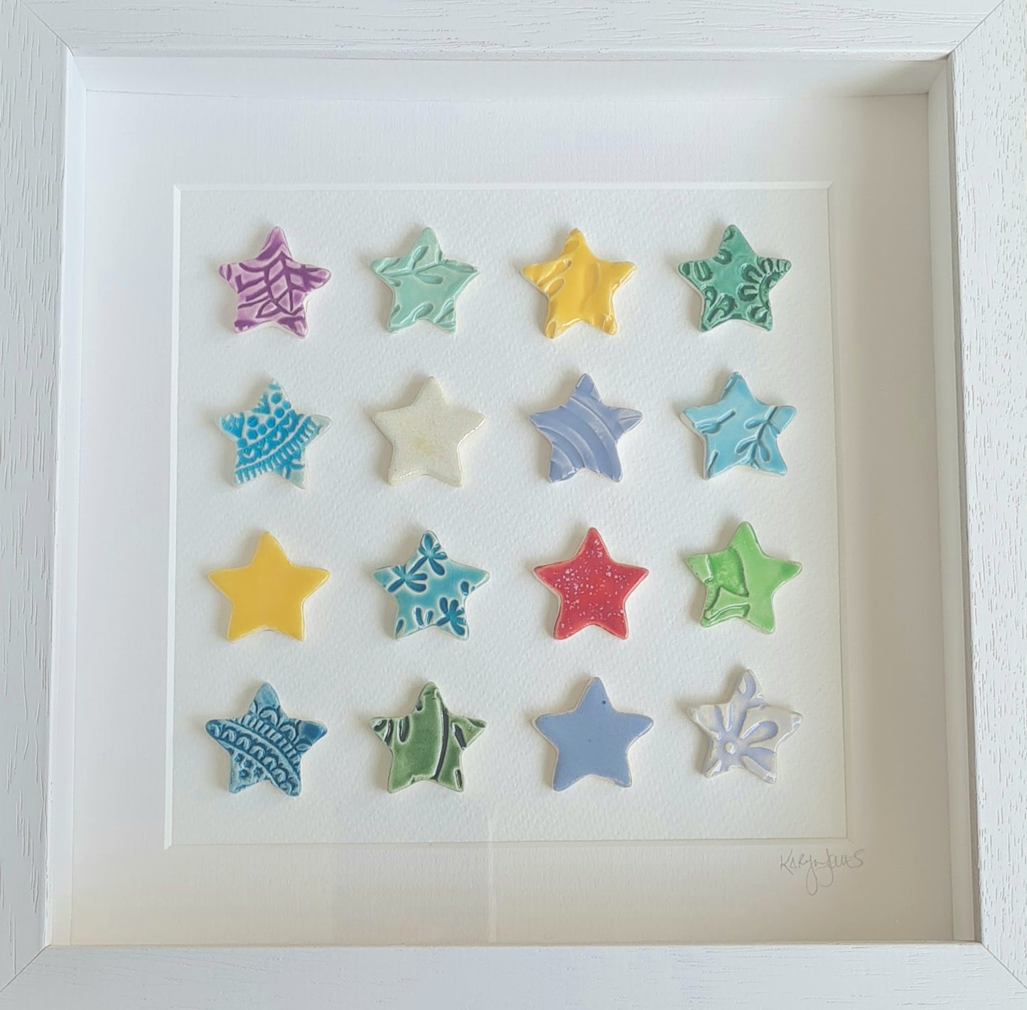 Framed Stars in Bright Colours