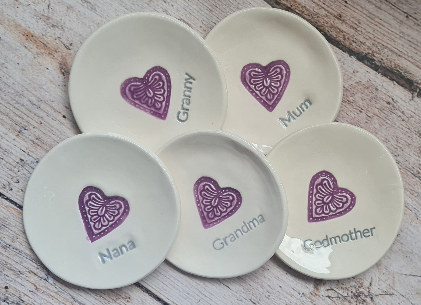 Purple Heart Granny/Nana Ring Dish