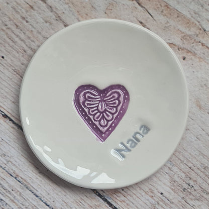 Purple Heart Granny/Nana Ring Dish