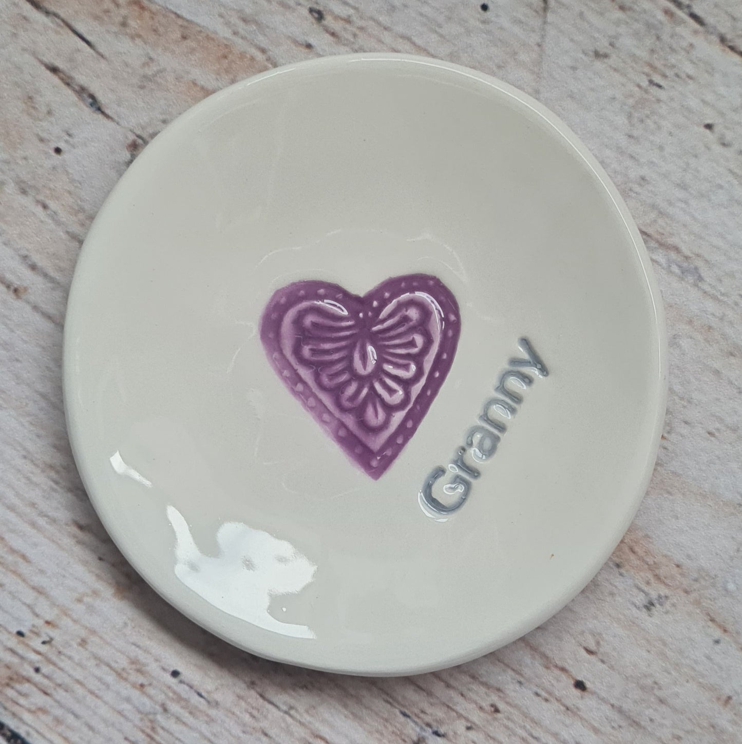 Purple Heart Granny/Nana Ring Dish