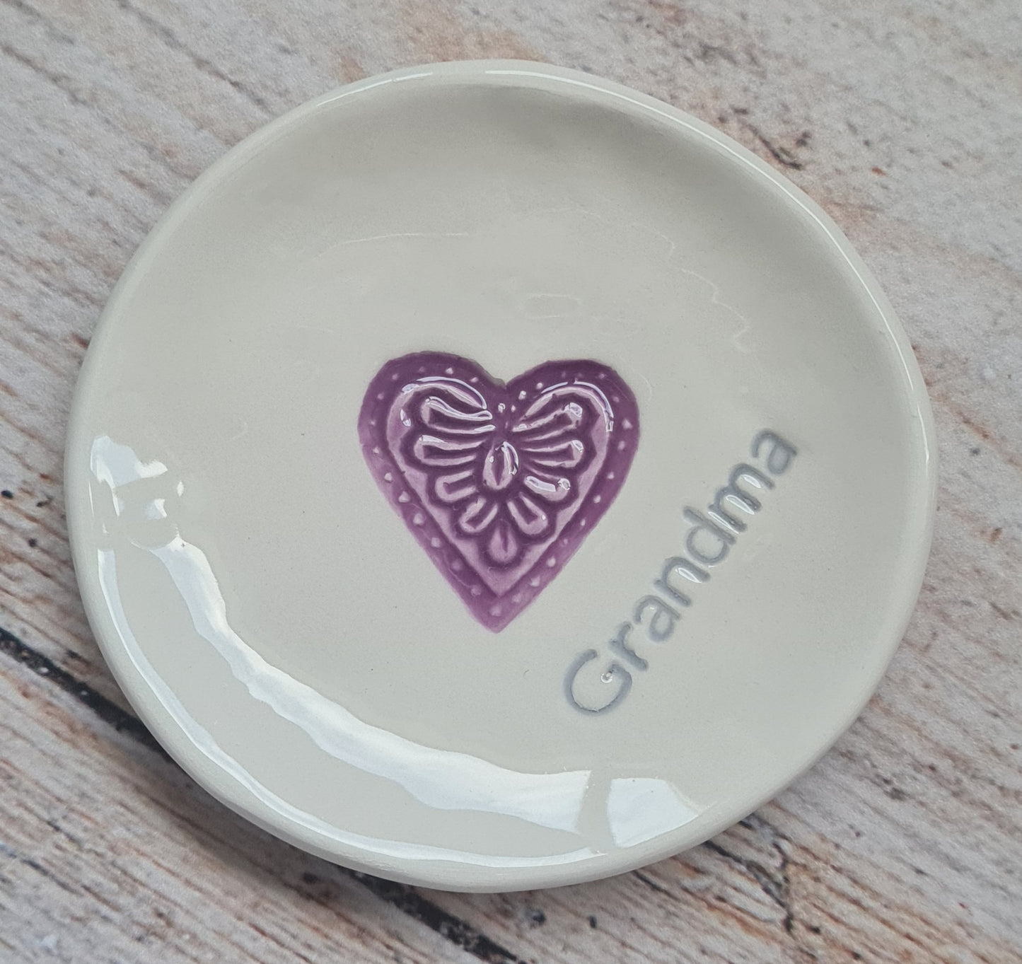 Purple Heart Granny/Nana Ring Dish