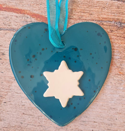 Speckled Heart with Snowflake