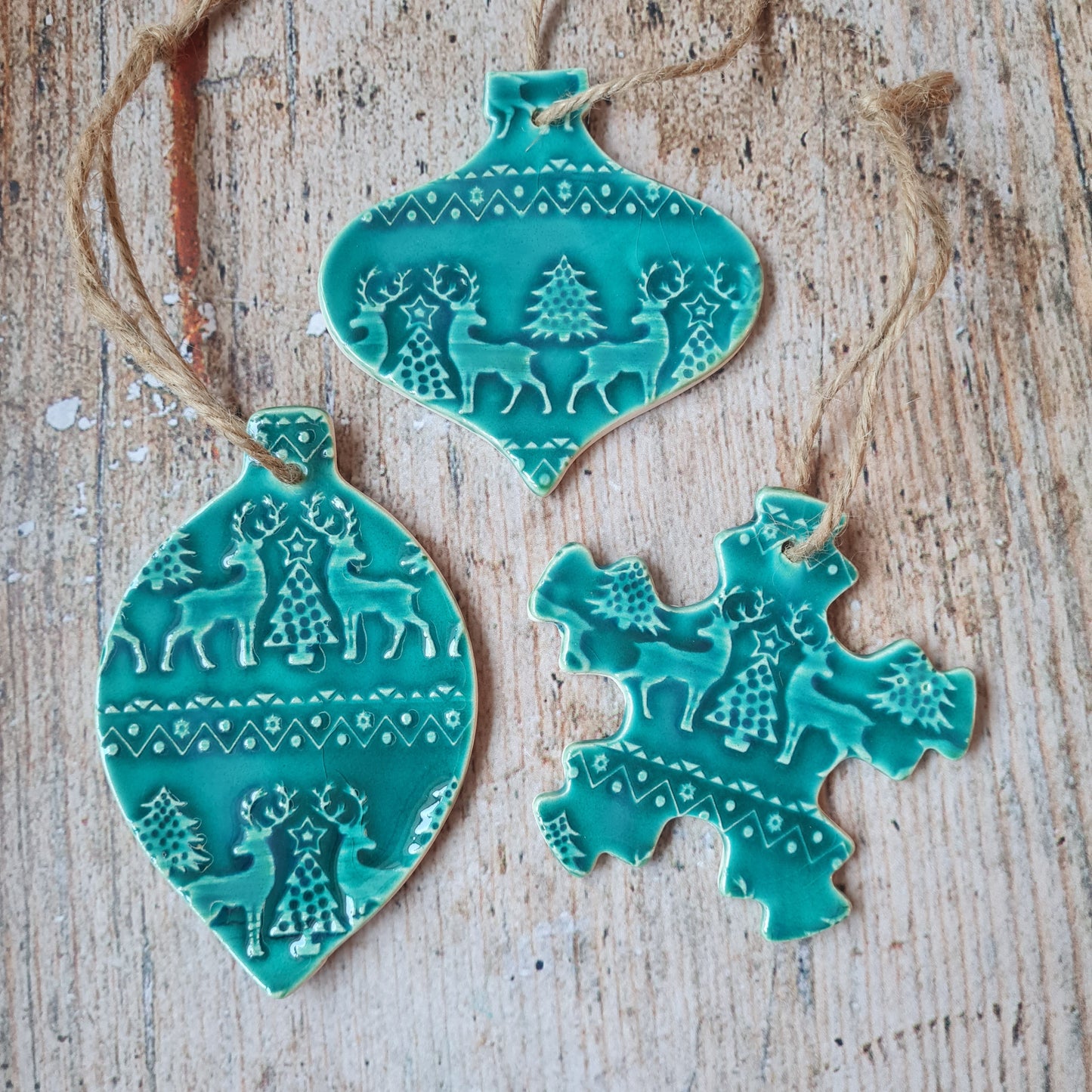 Set of 3 Vintage style Baubles