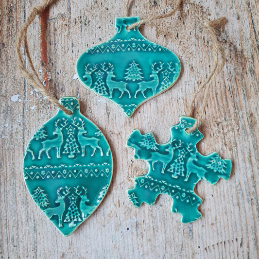 Set of 3 Vintage style Baubles