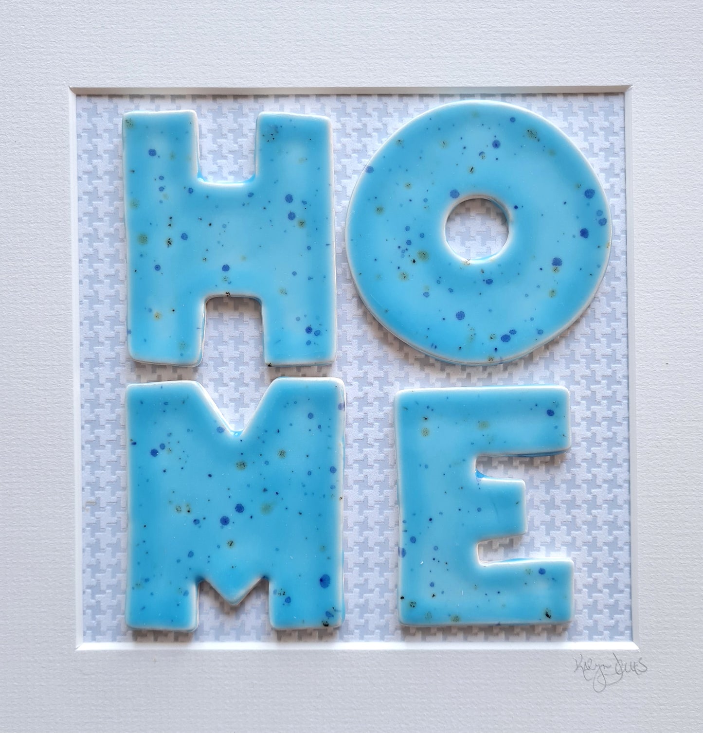 Framed HOME Blue