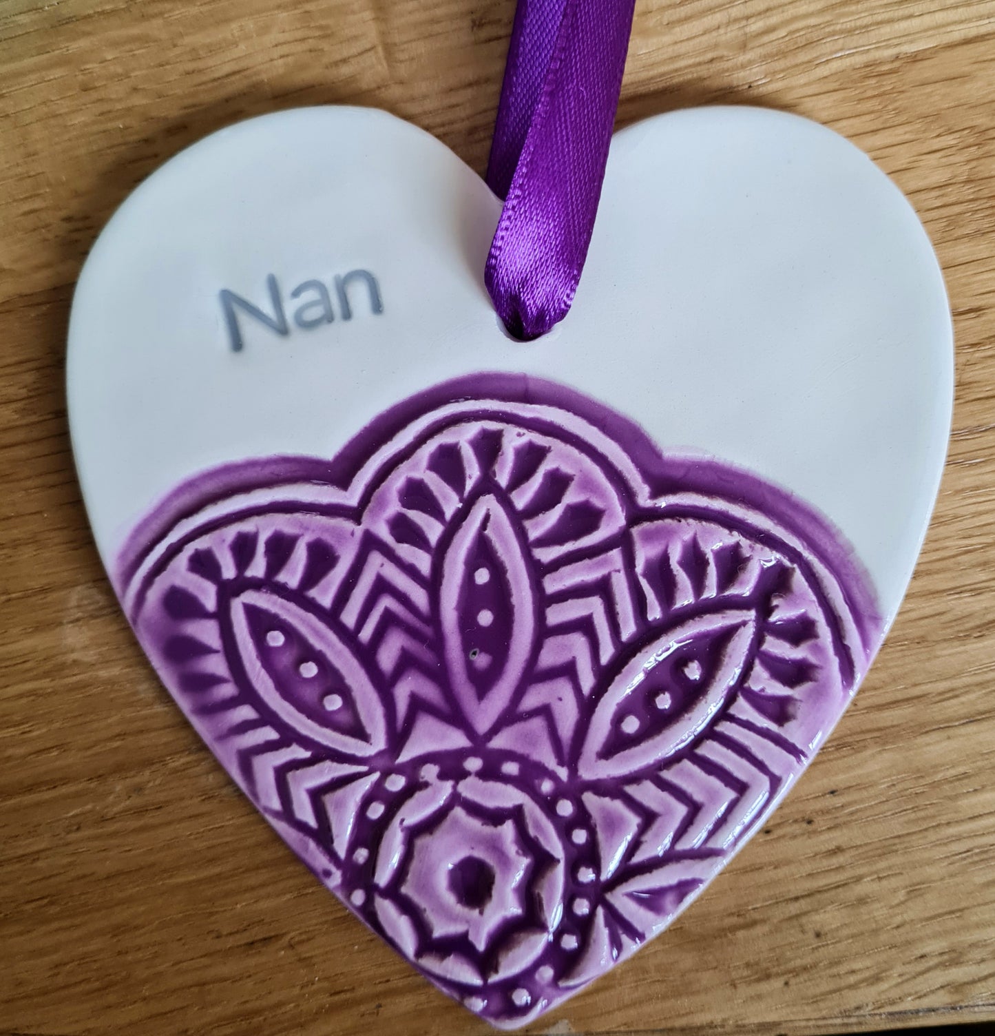 Mum, Nana, Granny Hearts Purple