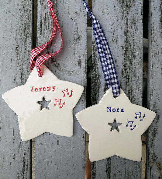 Personalised star for Music Teacher