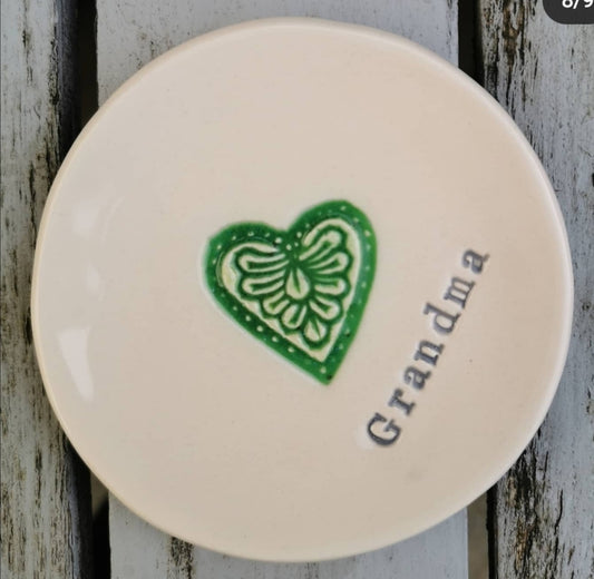 Personalised Ring Dish with Heart